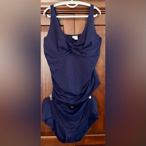 Anne Cole Navy Blue 2-piece Tankini Swimsuit